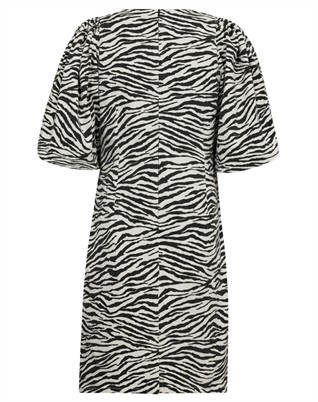 Zion Zebra Crop Puff Kjole